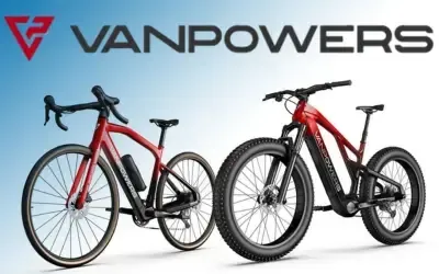 Logo for Vanpowers - Vintage-Style Electric Bikes