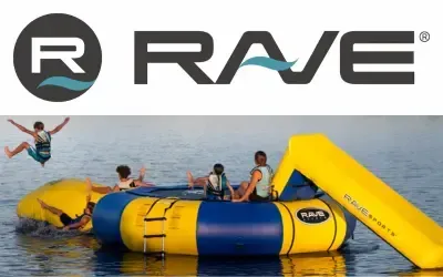 Logo for RAVE Sports - Water Sports & Inflatables