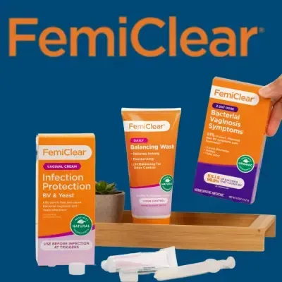 Logo for FemiClear - Natural Feminine Health Products