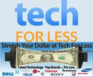 Logo for tech FOR LESS - Discounted Electronics