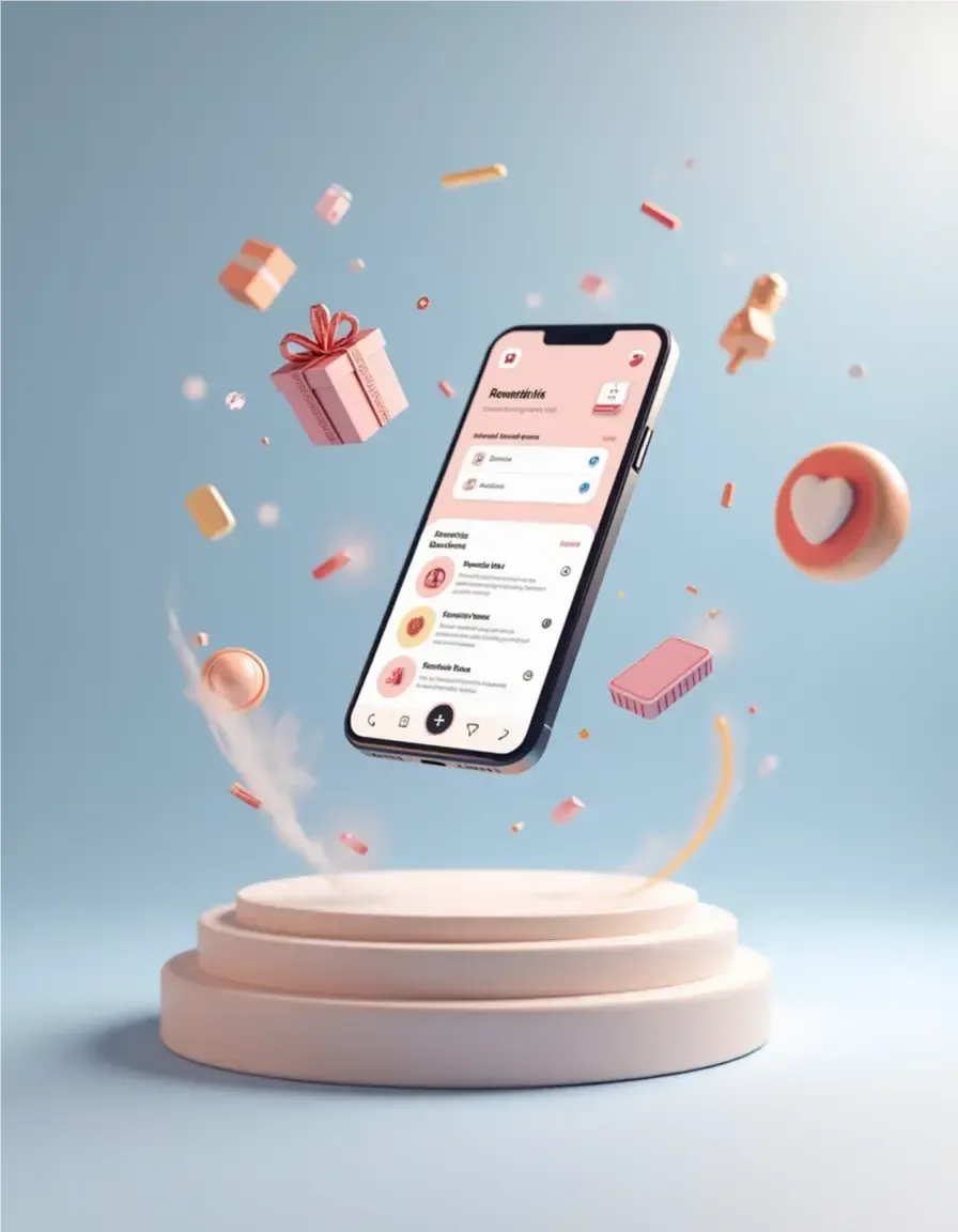 UntilGone shopping app interface with gifts and rewards