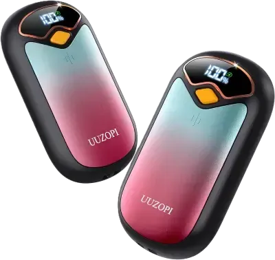 Hand Warmers Rechargeable - Magnetic Electric Hand Warmers 2 Pack, LED Display, 4 Settings Fast Heating Reusable Portable Heater Handwarmers