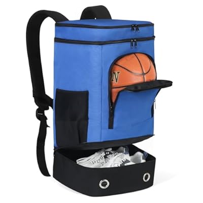 Basketball Backpack, Large Sports Bag with Separate Ball Holder & Shoes Compartment, Water Resistant Basketball Bag Best for Basketball, Soccer,Volleyball,Gym,Swim