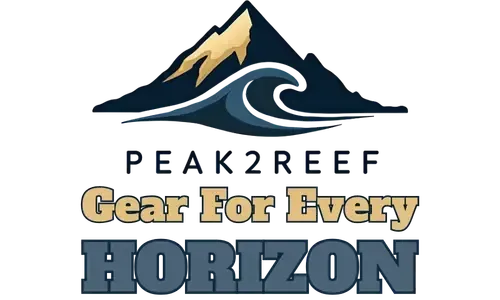 Peak2Reef logo with the tagline ‘Gear 4 Every Horizon’ above the contact page heading ‘Reach the Peak. Connect at the Reef.