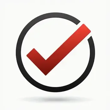 Modern checkmark icon inside a circular seal, representing quality-verified trending products.