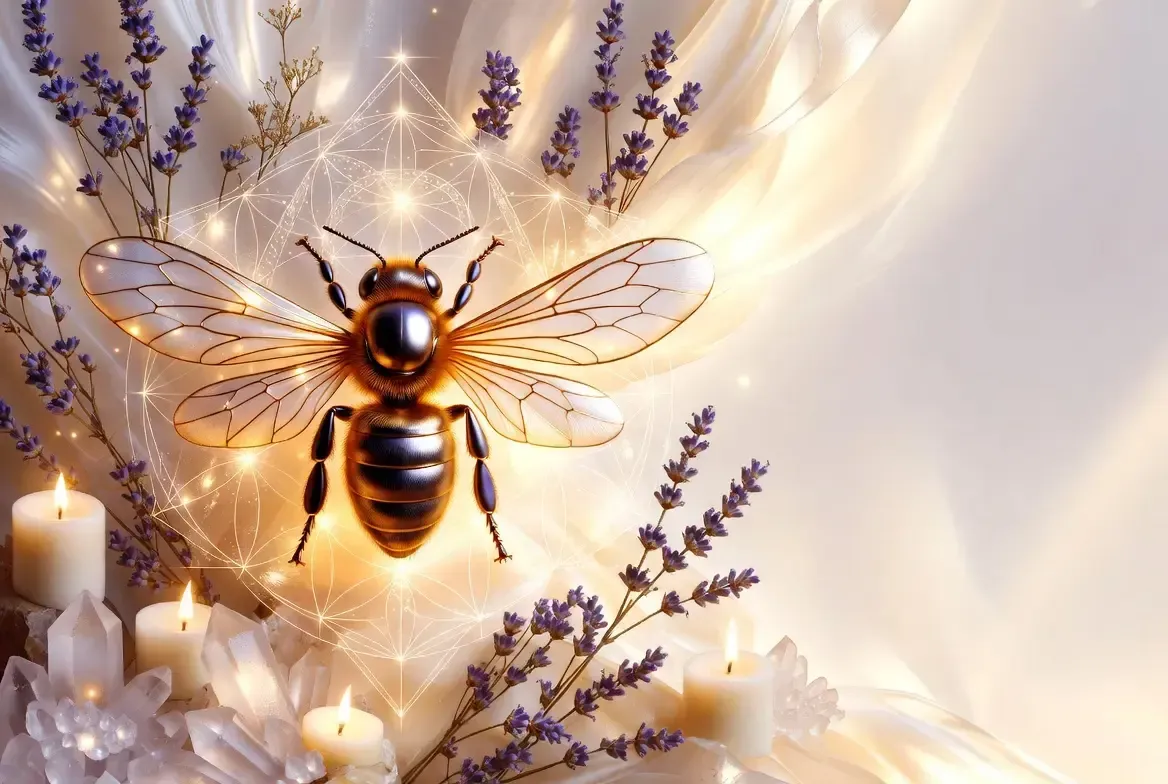 Peak2Reef Hive Mall Founder's Collection – golden honey bee with lavender and candles representing outdoor adventure and wellness community