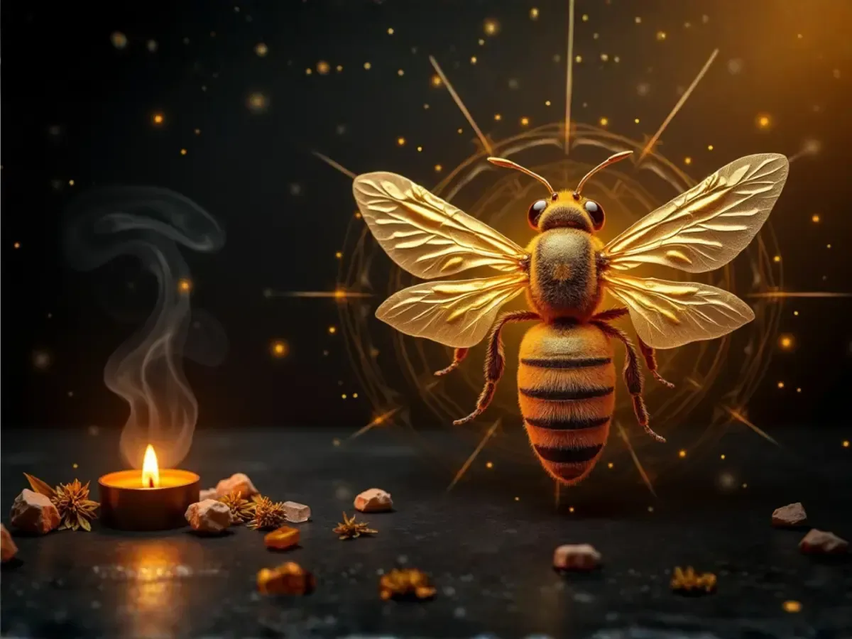 RockSolid Fitness Hive Mall Frontier Collection – glowing golden honey bee representing strength training and holistic fitness wellness community