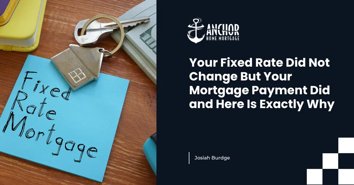 Your Fixed Rate Did Not Change But Your Mortgage Payment Did and Here Is Exactly Why