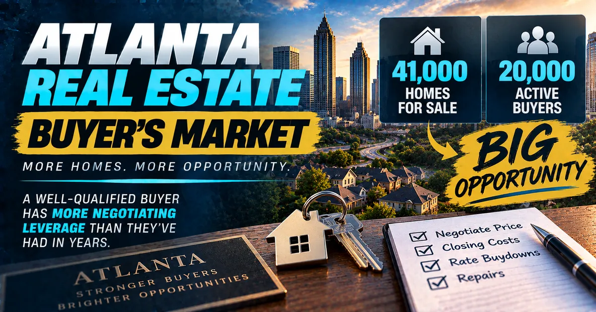Atlanta Has 41000 Homes for Sale and Only 20000 Active Buyers and Here Is What That Means Right Now