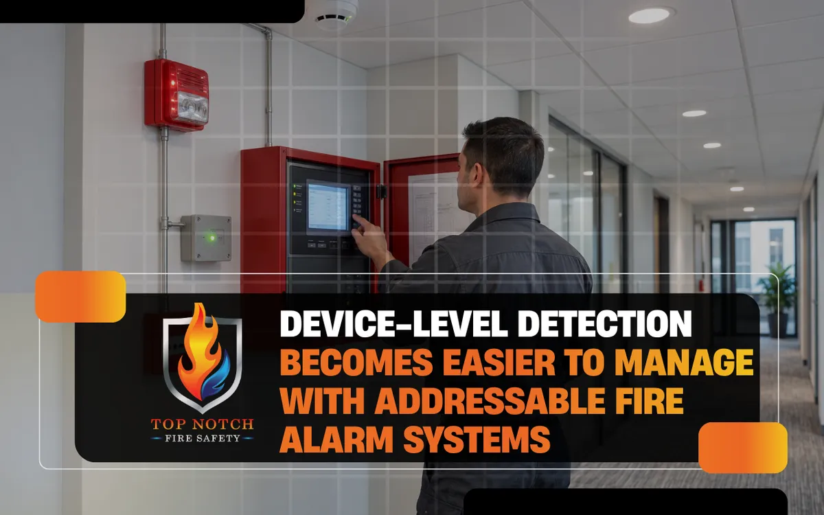 Addressable fire alarm systems with identifiable devices and control panel monitoring