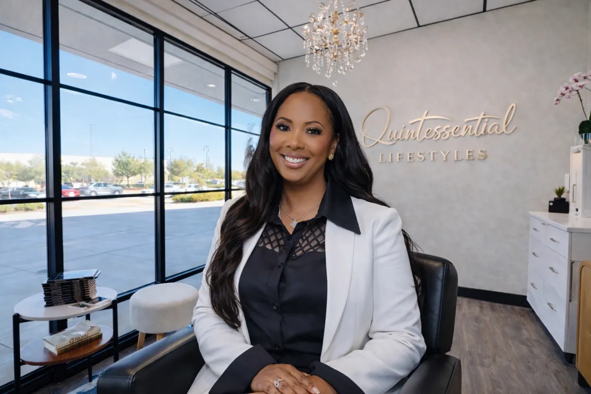 Peta-Gaye McCalla in black and white clothing