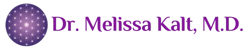 The image logo of Dr. Melissa Kalt, MD Team Antifragile with the Purple Flower of Life logo.