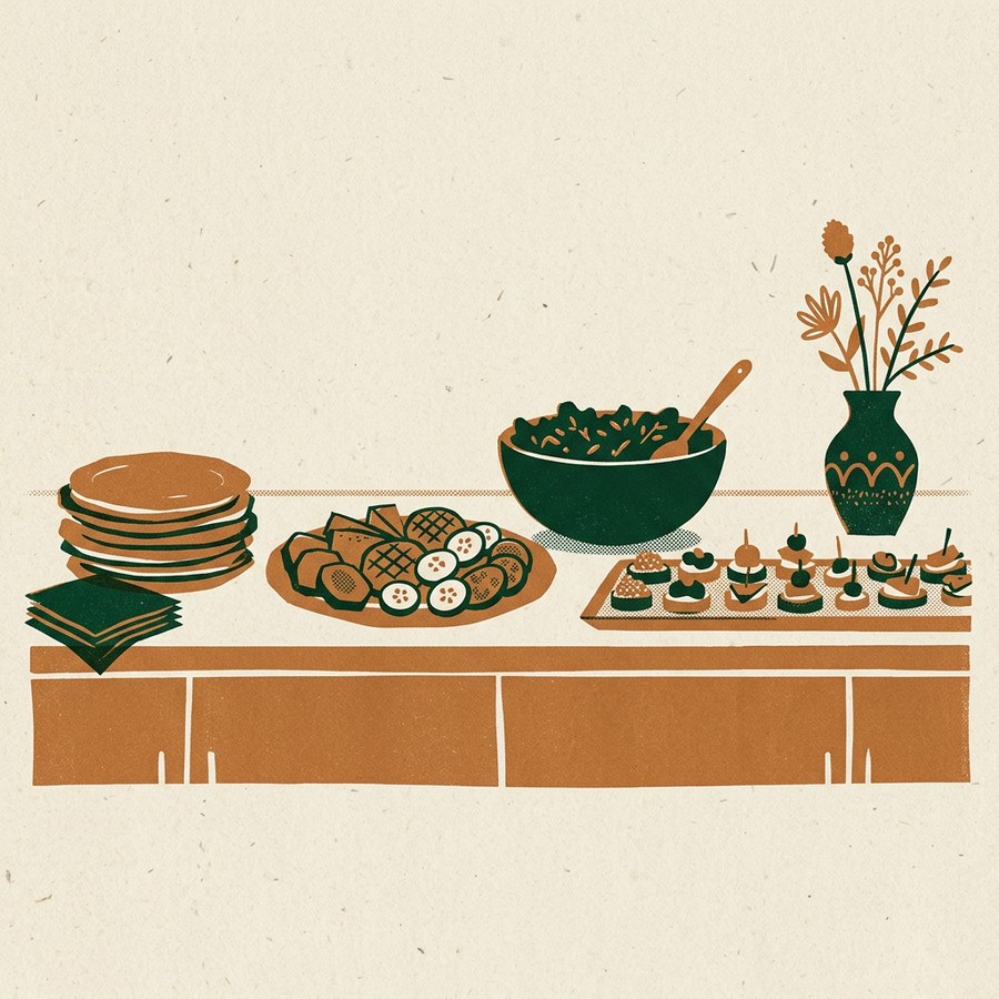 A catering spread