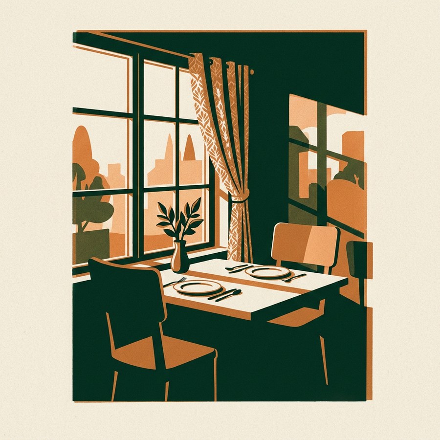 A table by the window