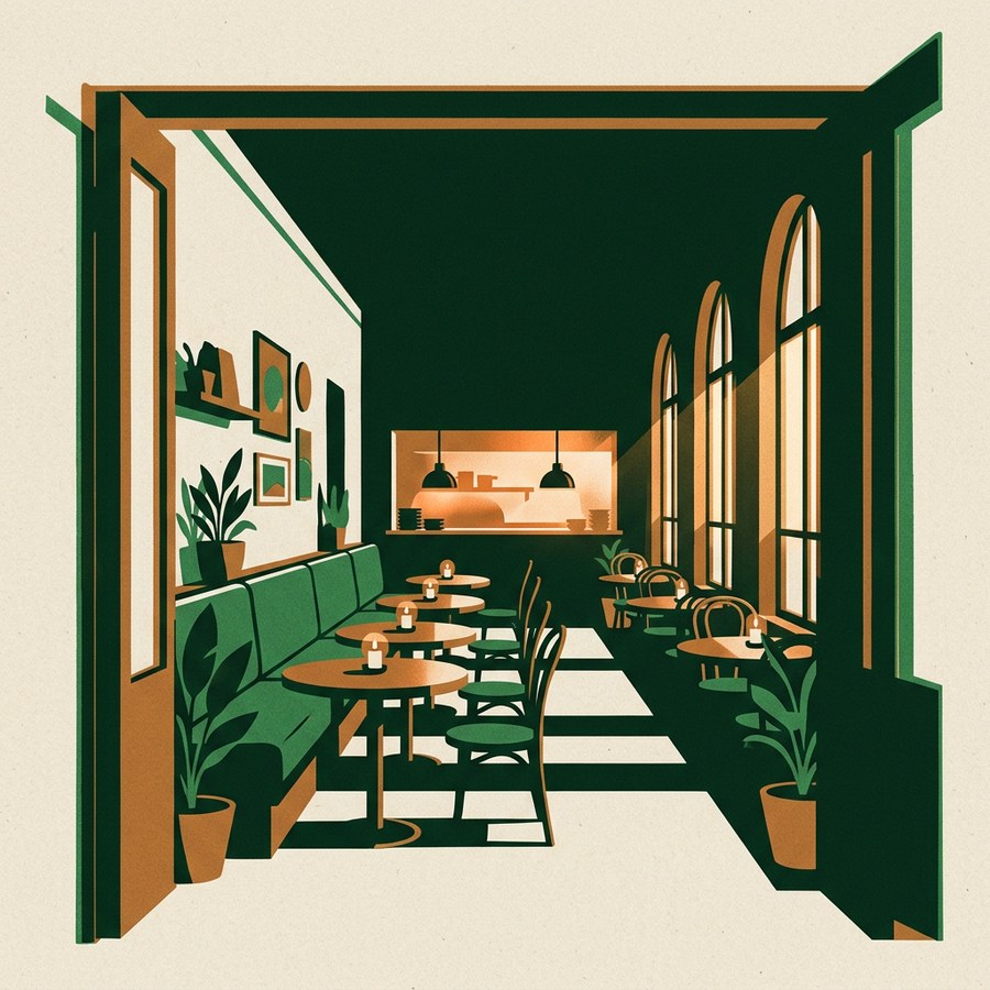 The dining room