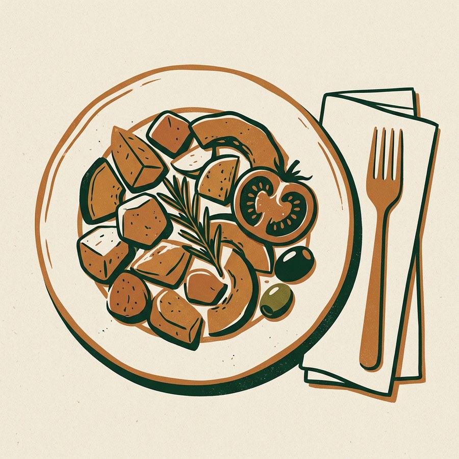 A plate from the market menu