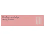 Power Up Speaking Club branding banner featuring the text "Sharing knowledge, telling stories" in a minimalist design with a pink background and light-colored typography.