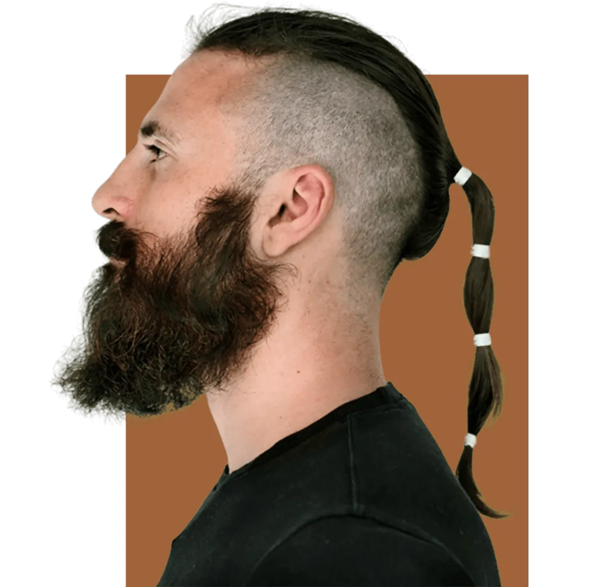 Transformation from long to short hairstyle
