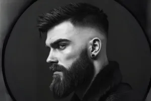 Close-up of a high skin fade haircut at Le Prestige Barbershop