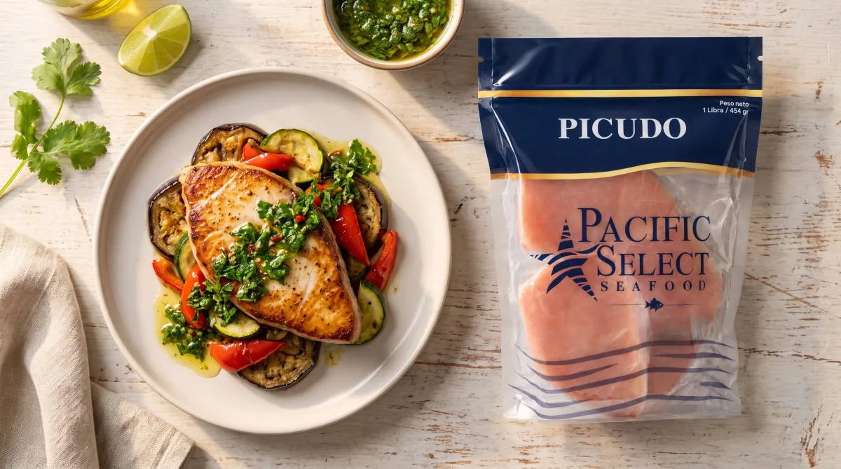 Picudo sellado con chimichurri amazónico