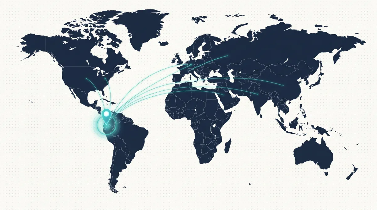 Mapa mundial - Ecuador