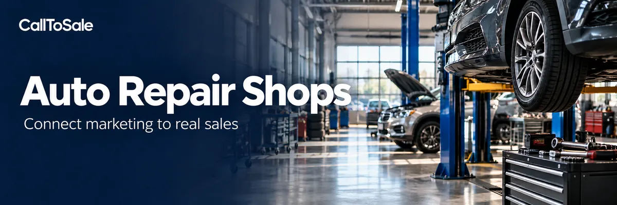 Auto repair shops photo banner for Shopify POS offline conversion tracking