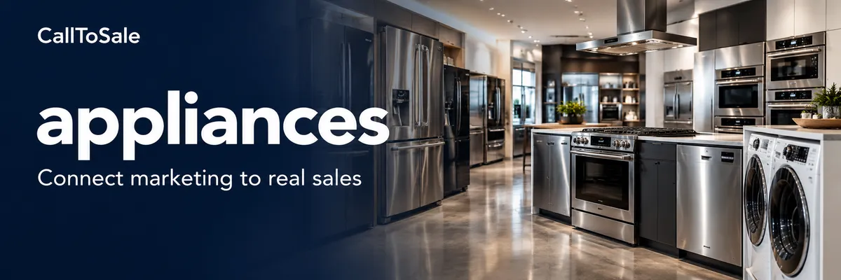 Appliance retailers photo banner for Shopify POS offline conversion tracking