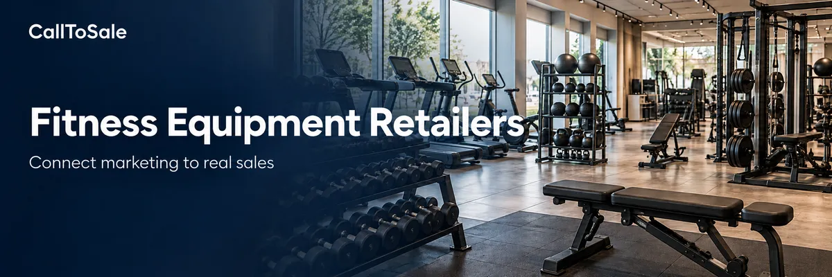 Fitness equipment retailers photo banner for Shopify POS offline conversion tracking
