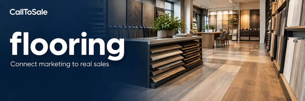 Flooring and cabinet showrooms photo banner for Shopify POS offline conversion tracking