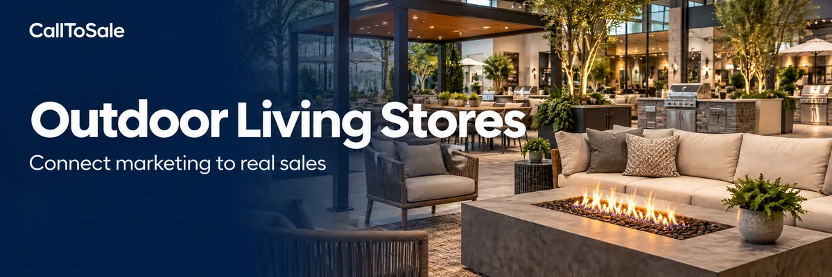Outdoor kitchen and patio stores photo banner for Shopify POS offline conversion tracking