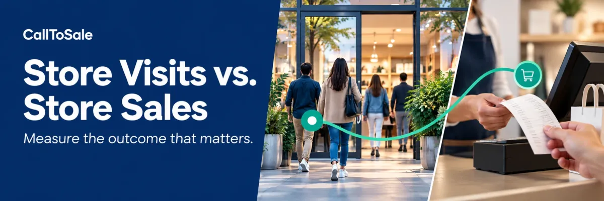 Store Visits vs. In-Store Sales: What Should Shopify Retailers Measure? — CallToSale banner