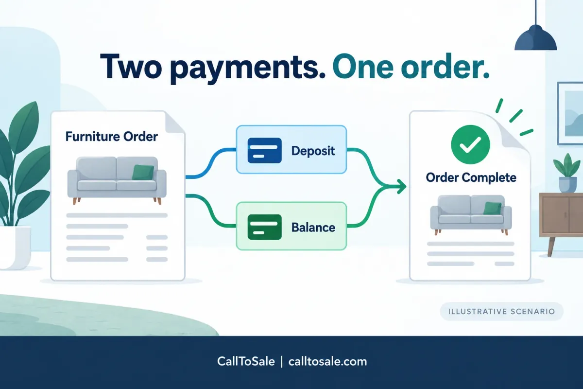 The Deposit and Final Payment That Became Two Sales | illustrative scenario banner