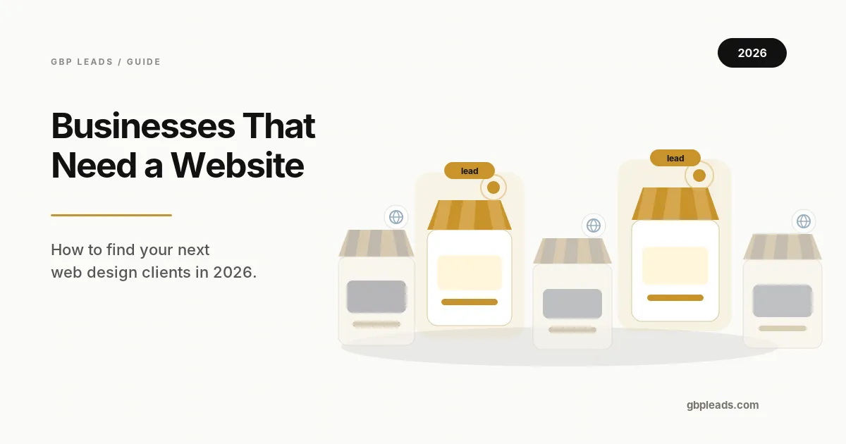 How to find local businesses that need a website in 2026, Google Maps lead generation for agencies