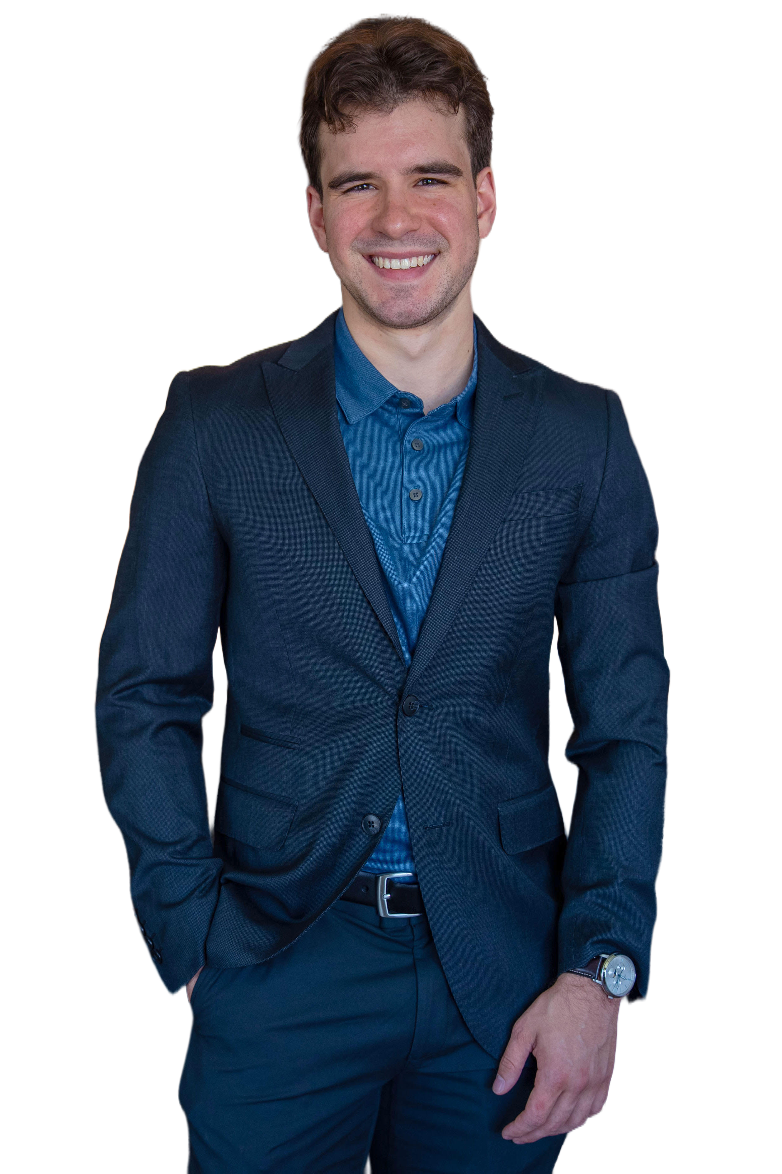 Professional mortgage advisor standing