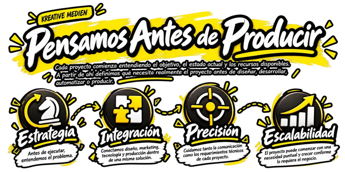 Metodología KM basada en estrategia, integración, precisión y escalabilidad antes de diseñar o producir