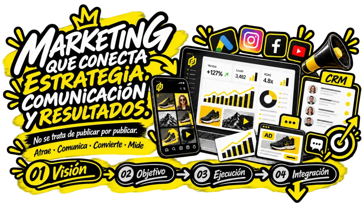 Estrategia de marketing y publicidad de Kreative Medien para conectar marca, comunicación, campañas y objetivos comerciales