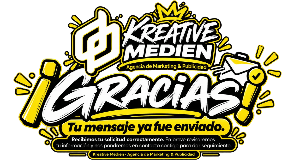 Confirmación de mensaje enviado correctamente a Kreative Medien