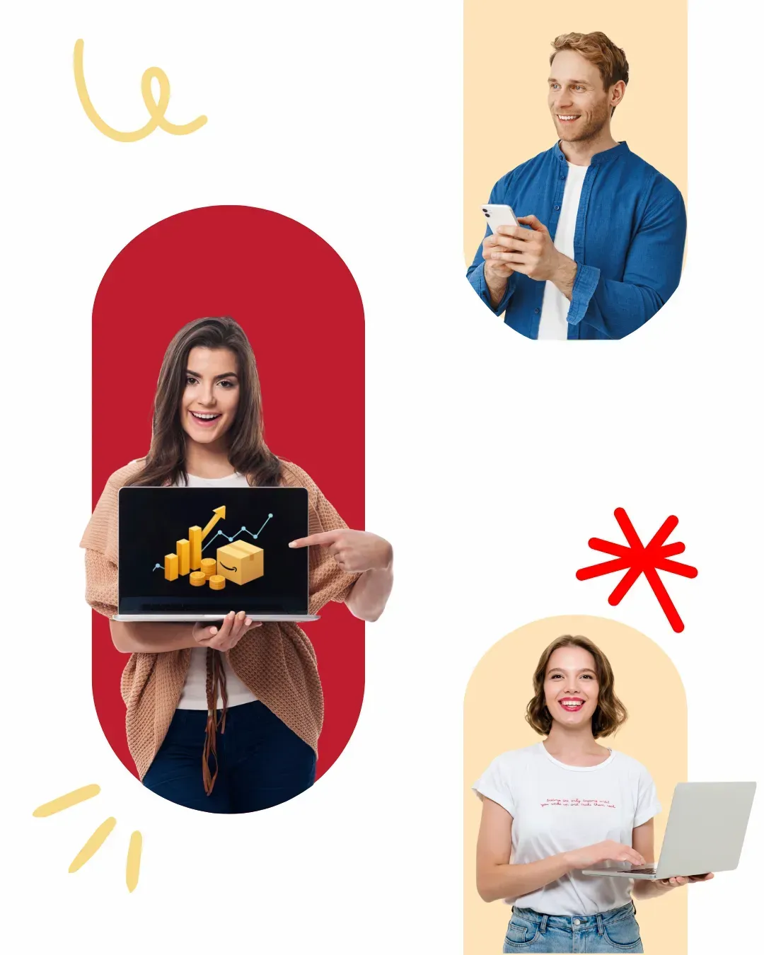 Image on people on their computers