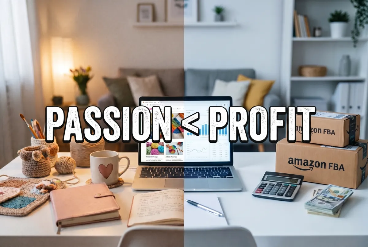 one room, two scenes. Passion versus Profit