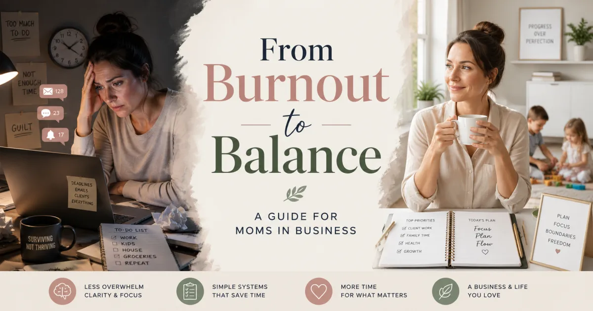 From Burnout to Balance: A Guide for Moms in Business