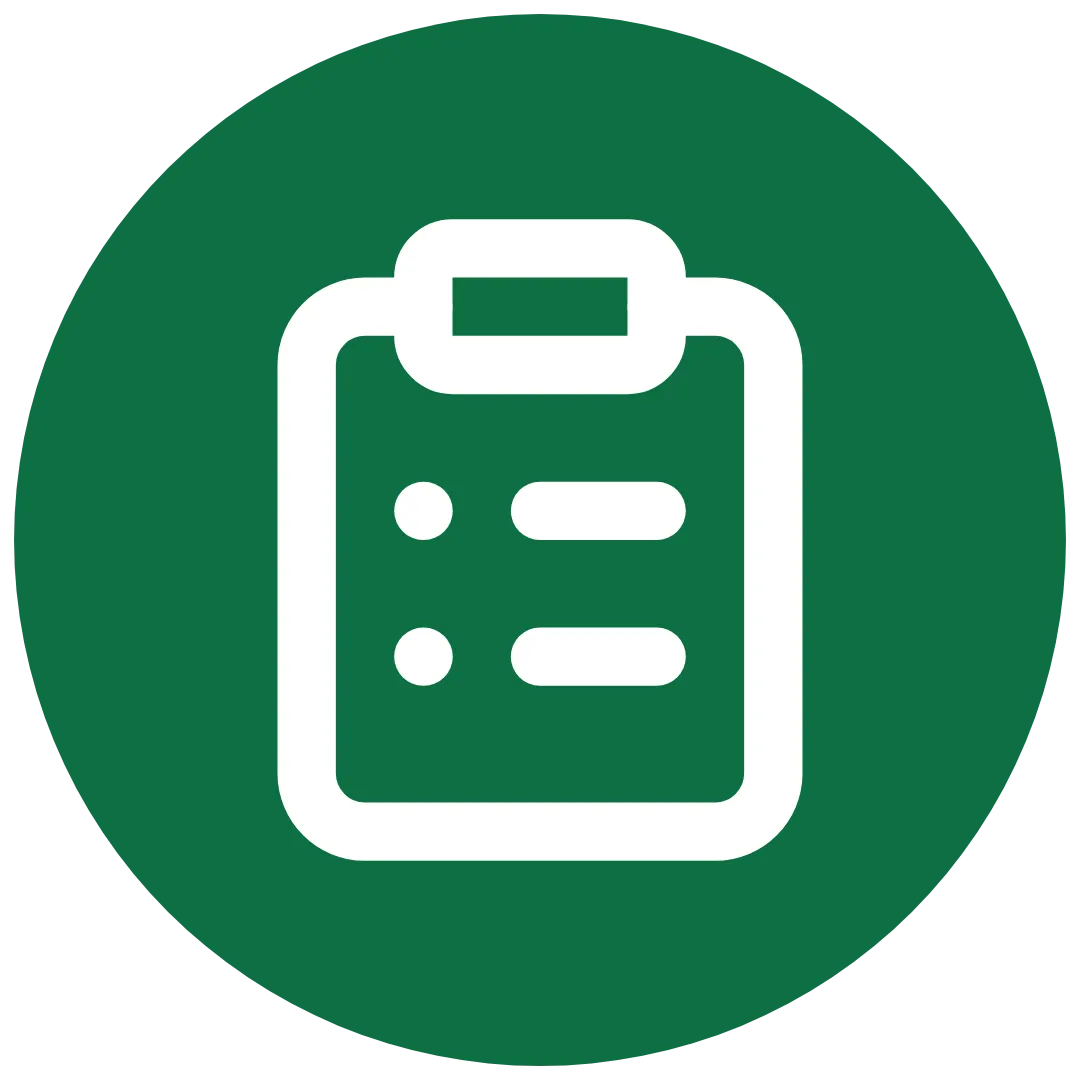 Icon showing clipboard to represent application form for retrofit glazing jobs with Thermawood Australia