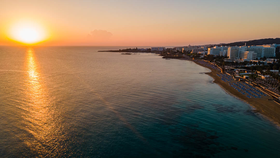 Sunset at the coast line