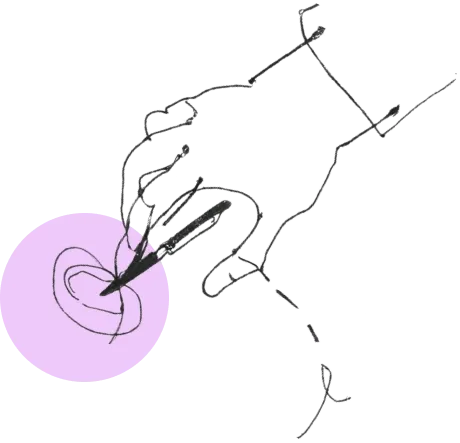 drawing of a hand