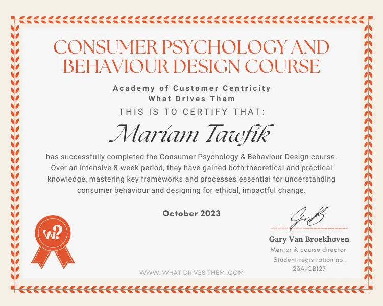 image of certification for one of our attendees