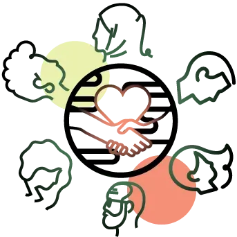 icon of people representing different cultures and understanding