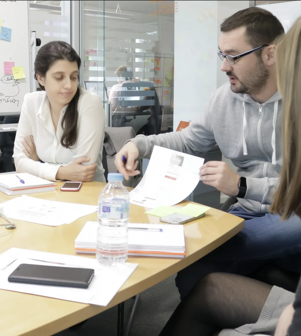A group of professionals working together