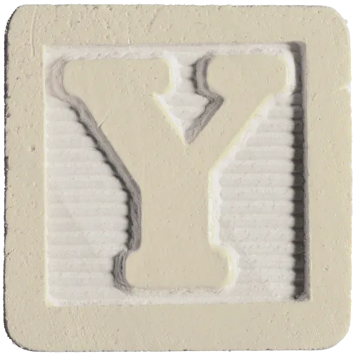 letter y block