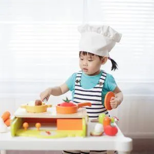 toddler playing with toy