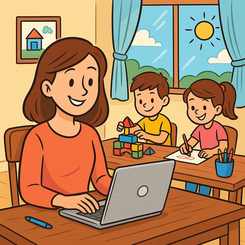ai generated play ideas for kids when mom is working
