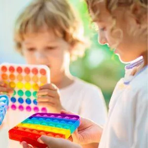 kids playing with toy